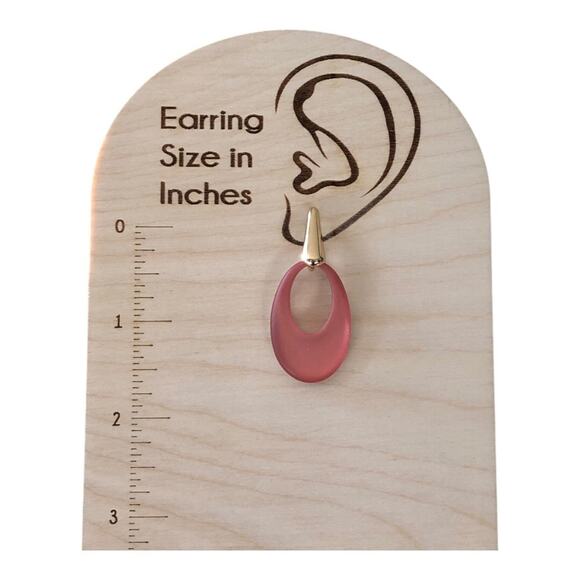 Laundry By Shelli Segal NWT Boho Beachy Vibe Gold Pink Coral Drop Earrings - Picture 8 of 8